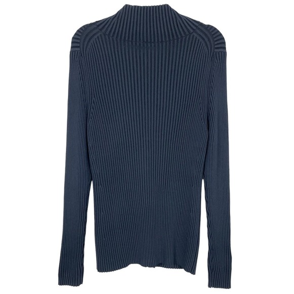 COS Blue Ribbed Stretch Full-Zip Jacket | Large - Picture 5 of 9